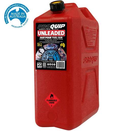 FUEL CONT 20L RED PLASTIC