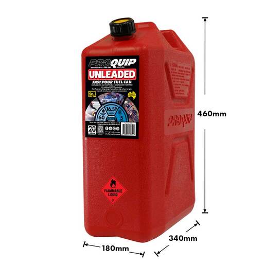 FUEL CONT 20L RED PLASTIC